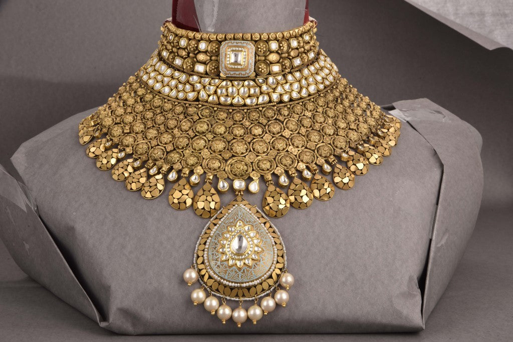 Antique Gold Kundan Bridal Necklace