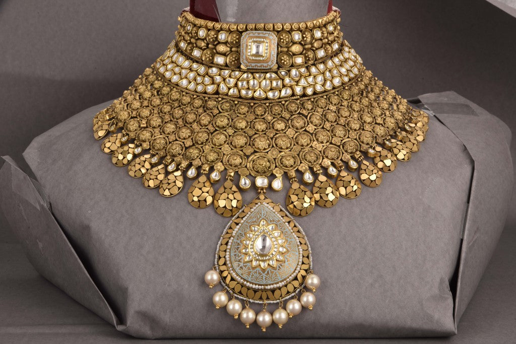 Antique Gold Kundan Bridal Necklace
