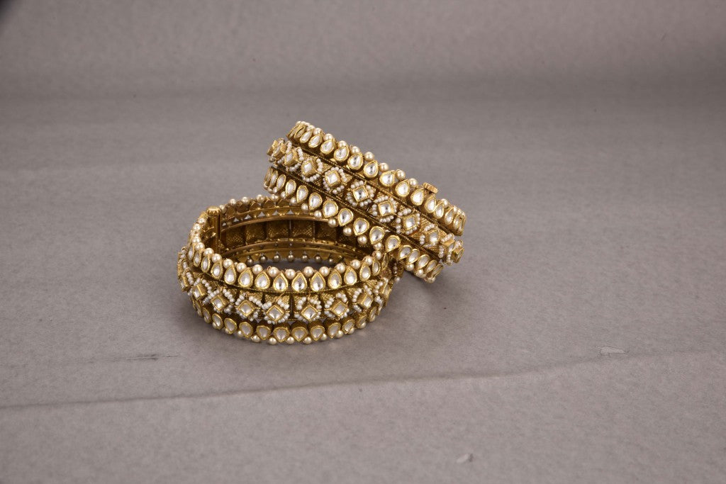 Disha Gold Antique Bridal Bangles