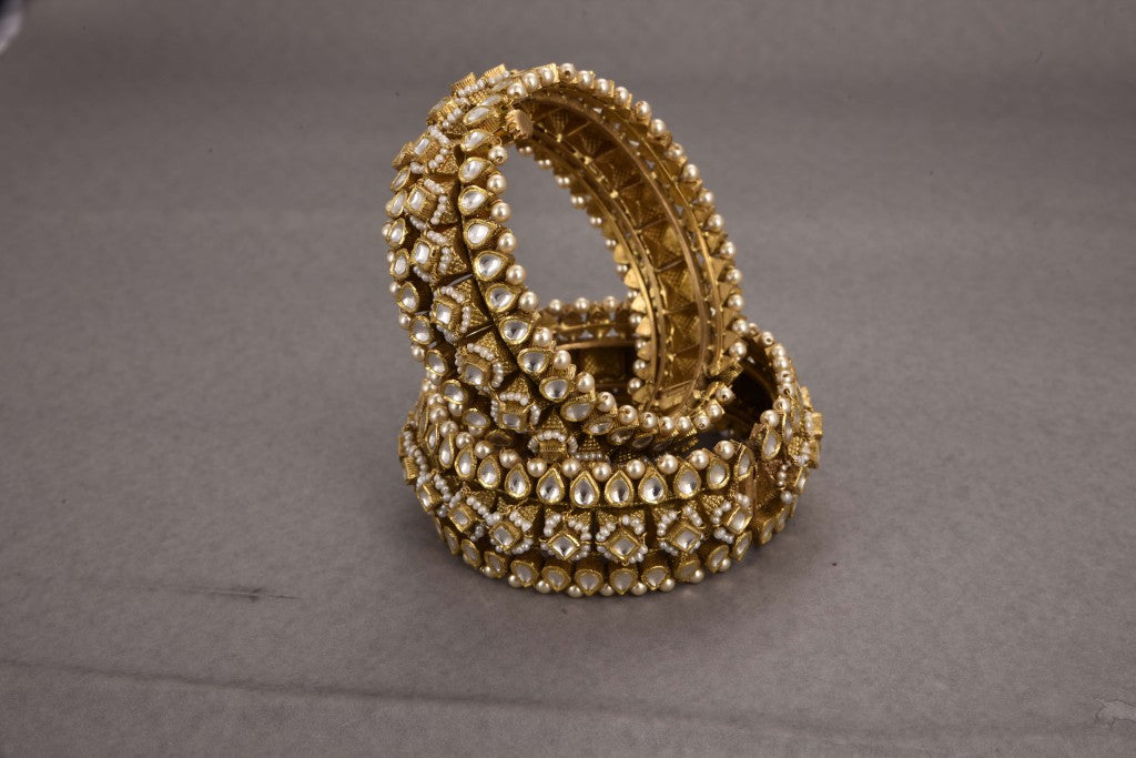 Disha Gold Antique Bridal Bangles