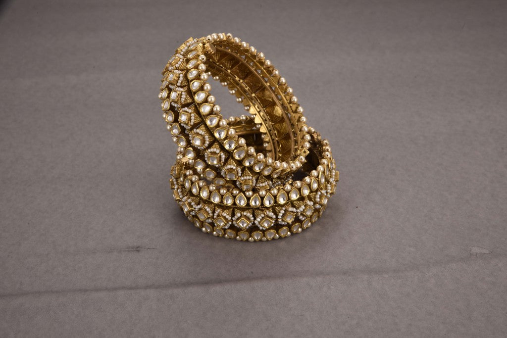 Disha Gold Antique Bridal Bangles