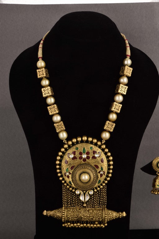 Sumona Gold Antique Bridal Necklace Haar