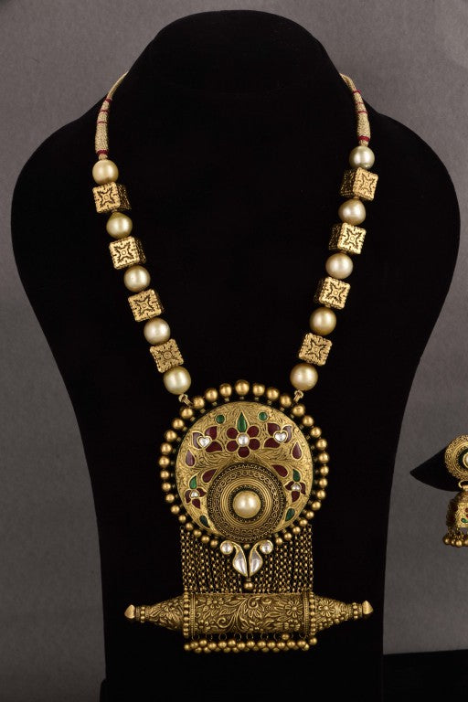 Sumona Gold Antique Bridal Necklace Haar