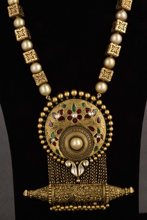 Sumona Gold Antique Bridal Necklace Haar