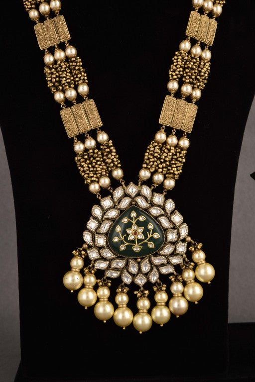 Aditi Gold Kundan Bridal Necklace Haar