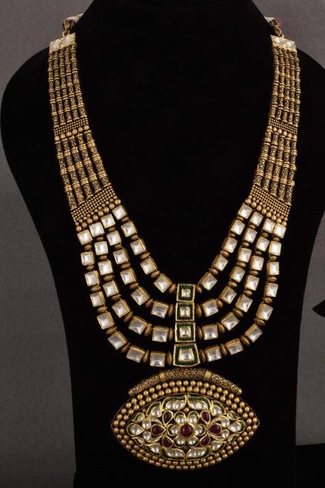 Kashvi Gold Kundan Bridal Necklace Har