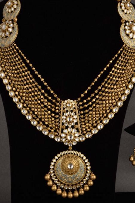 Niharika Gold Kundan Bridal Necklace Har