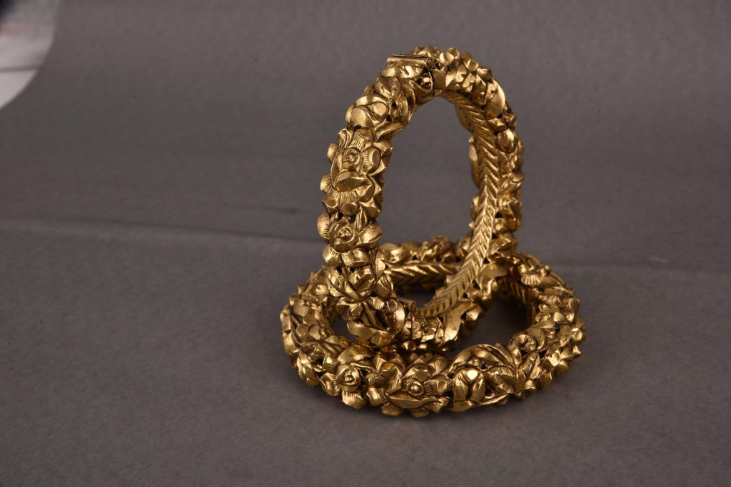 Krisha Gold Temple Bridal Bangles