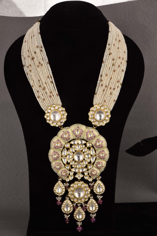 Yamini Kundan Gold Bridal Necklace Haar