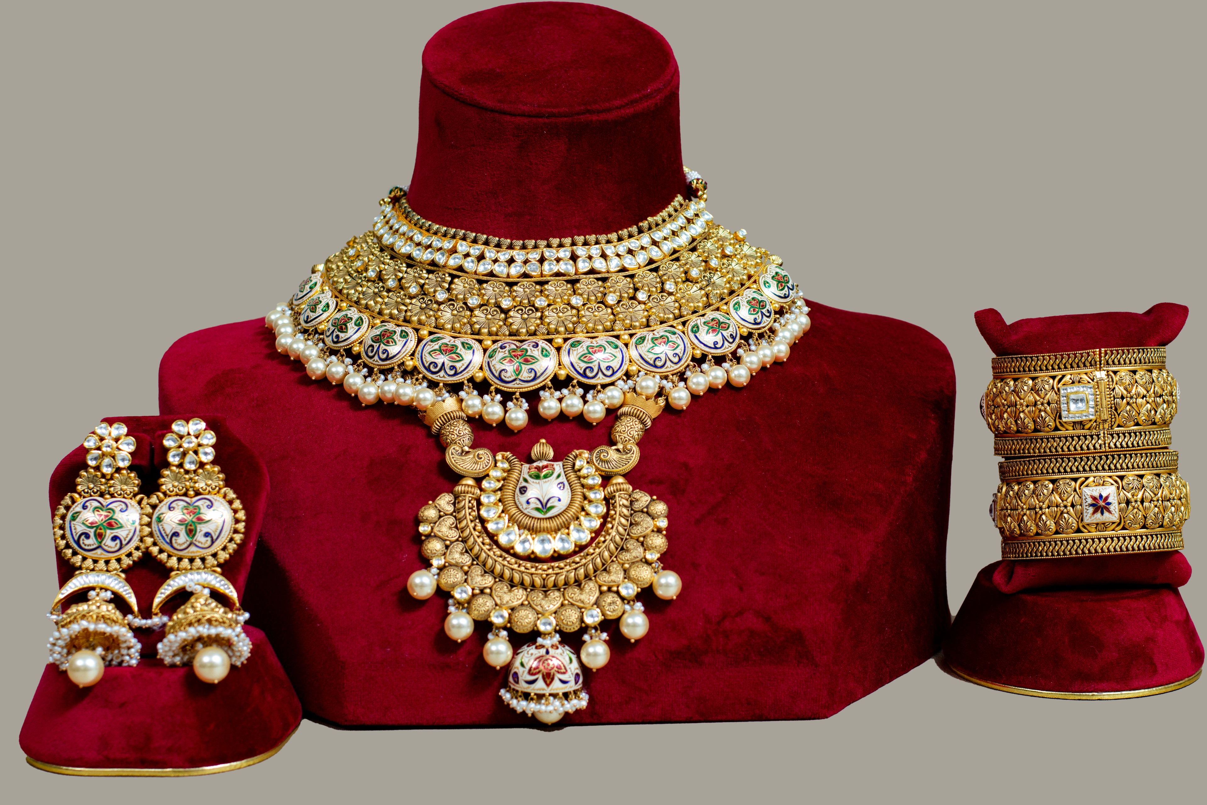 Padma Gold Kundan Bridal Necklace
