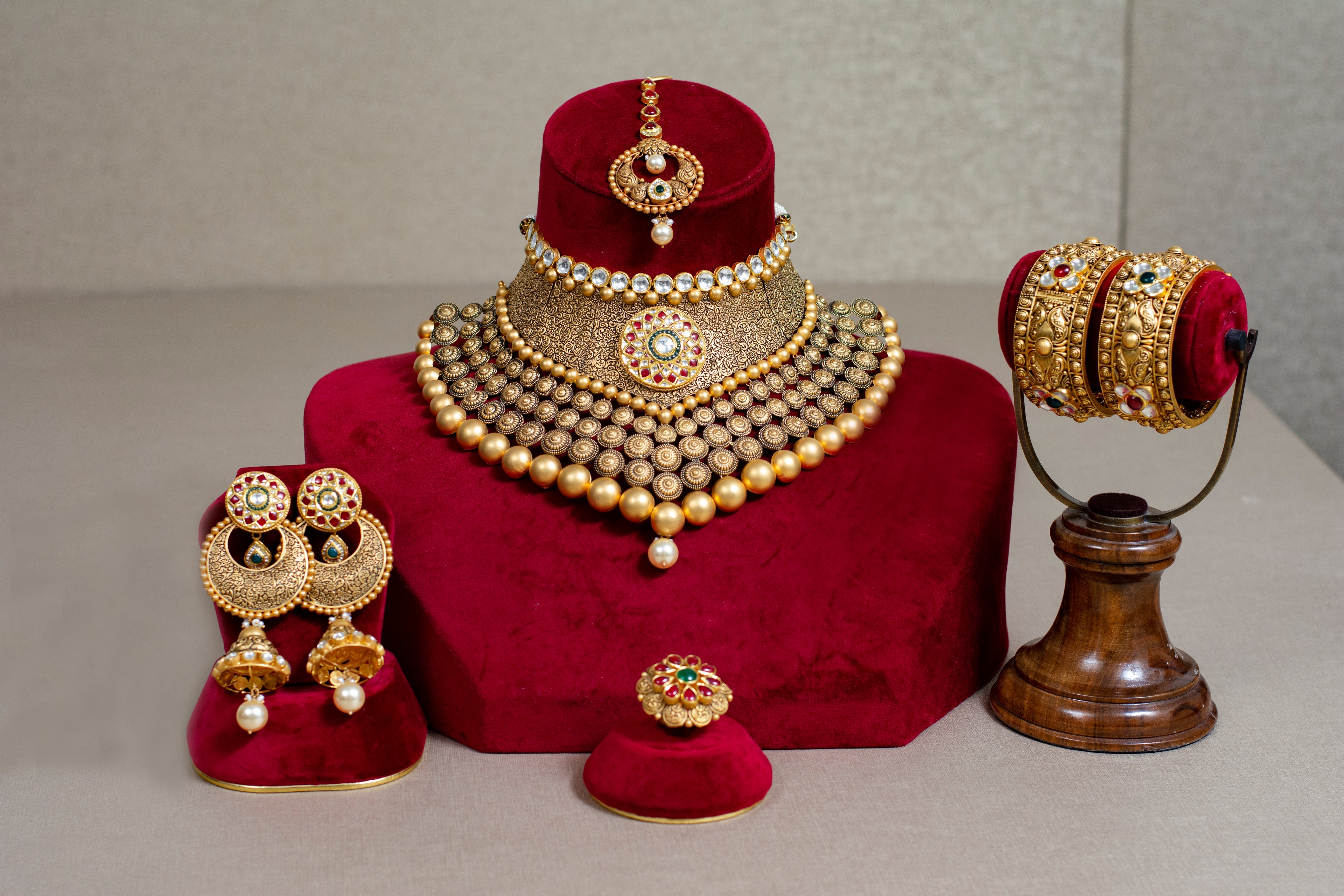 Rachana Gold Kundan Bridal Necklace