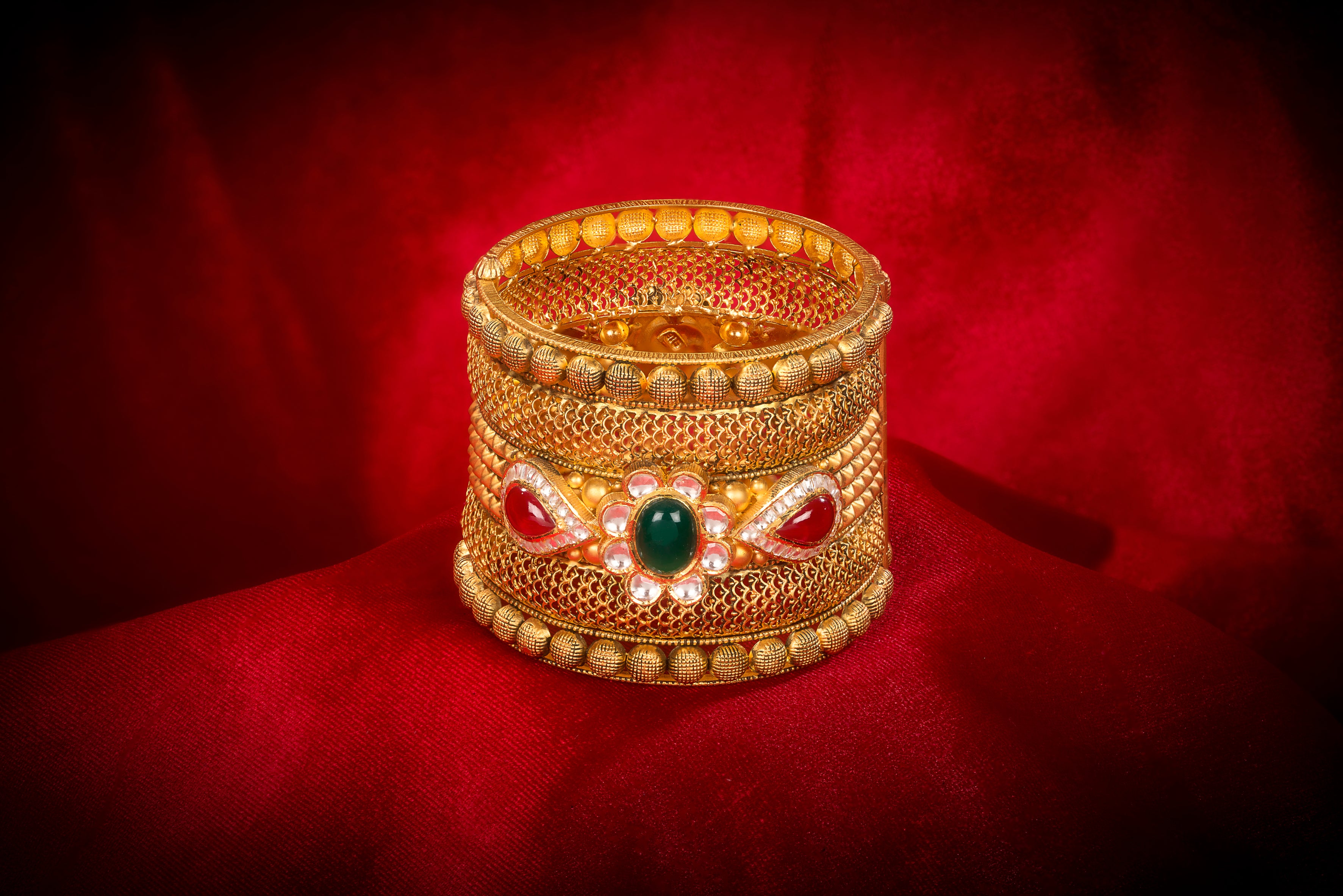 Aadishree Gold Kundan Bridal Necklace