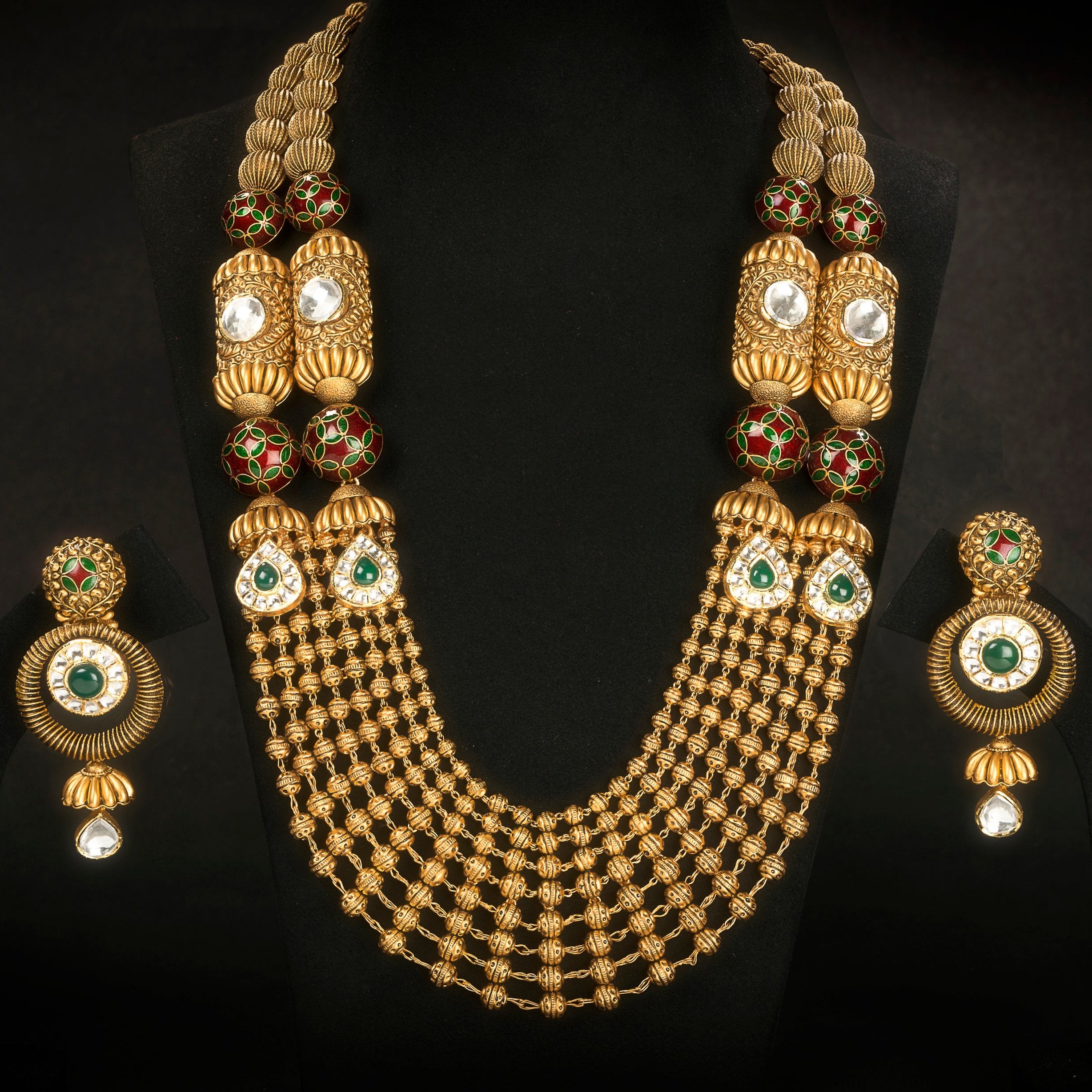 Aarthi Gold Kundan Bridal Necklace
