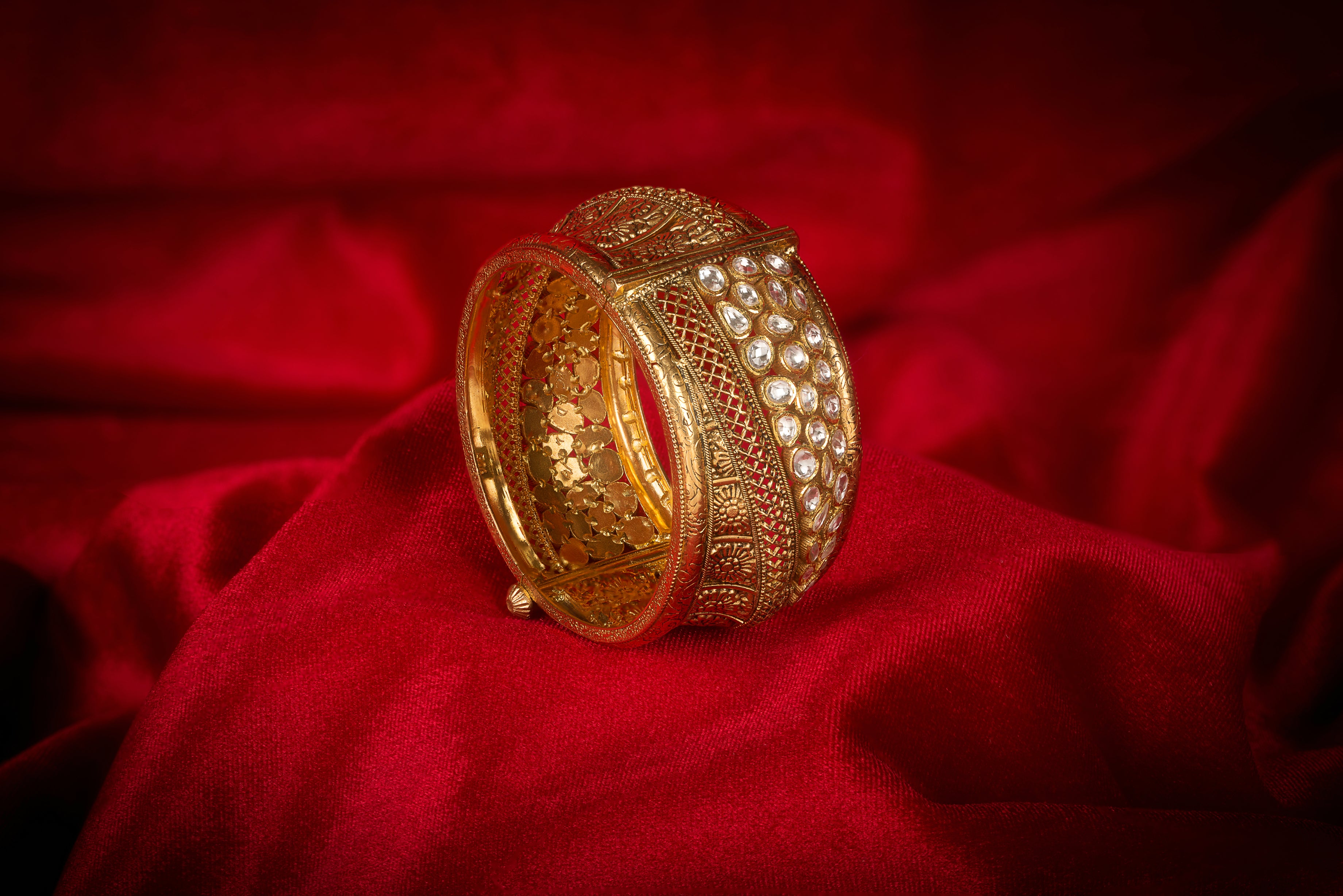 Aadhvitha Gold Kundan Bridal Necklace